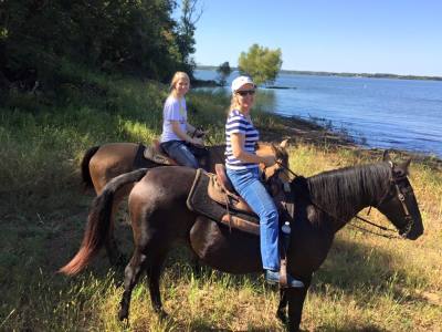 Horseback riding on trails with experienced and gaited horses